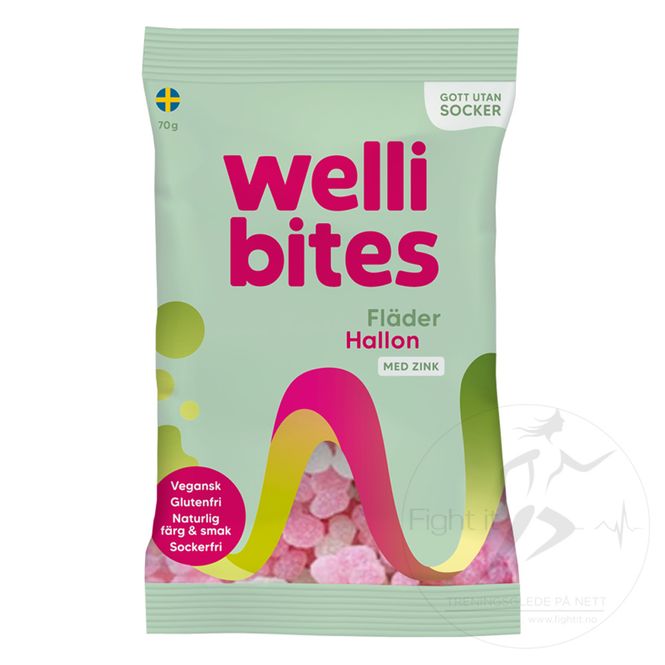 Hovedbilde Wellibites - Hyllebær & Bringebær 70g