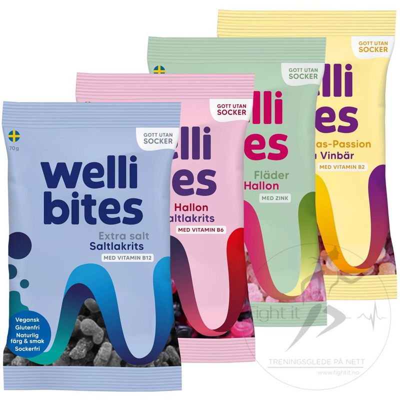Wellibites - Bringebær & Salt Lakris 70g