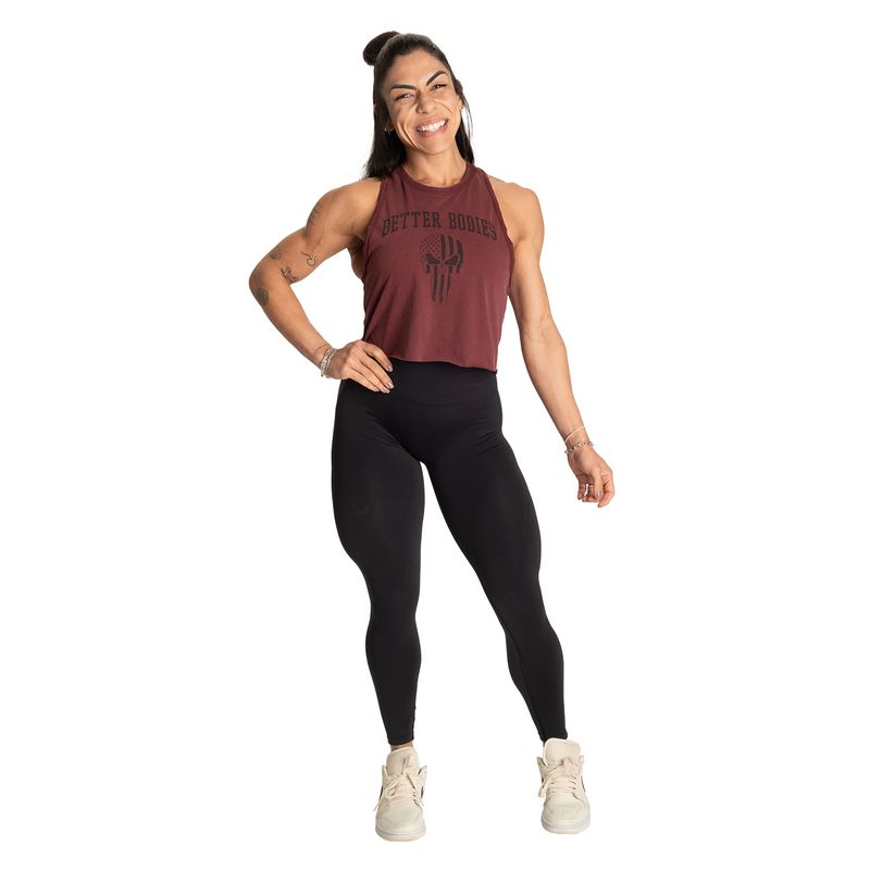 Better Bodies Skull Empire Tank - Washed Maroon