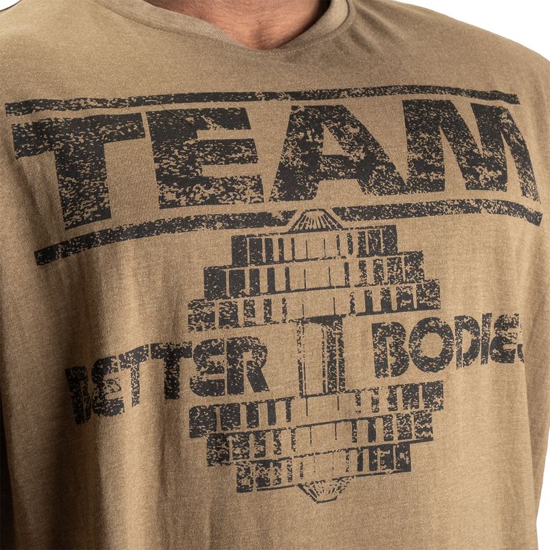 Better Bodies Team Pump Cover Iron Tee - Army Green Melan