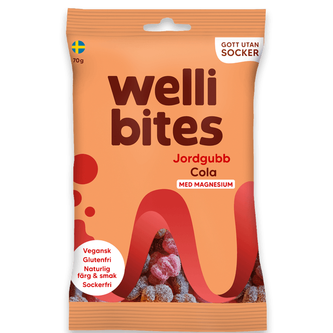 Hovedbilde Wellibites - Jordbær & Cola 70g
