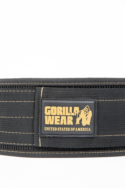 Gorilla Wear - Nylon Belt Black/Gold 10cm