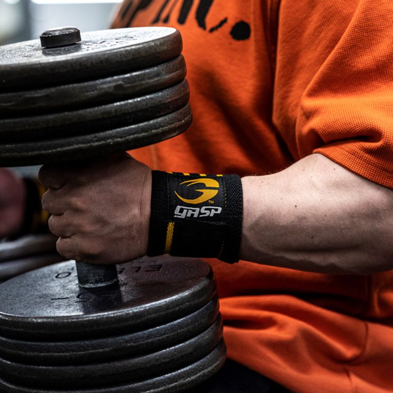 GASP - Hardcore Wrist Wraps - Black/Yellow