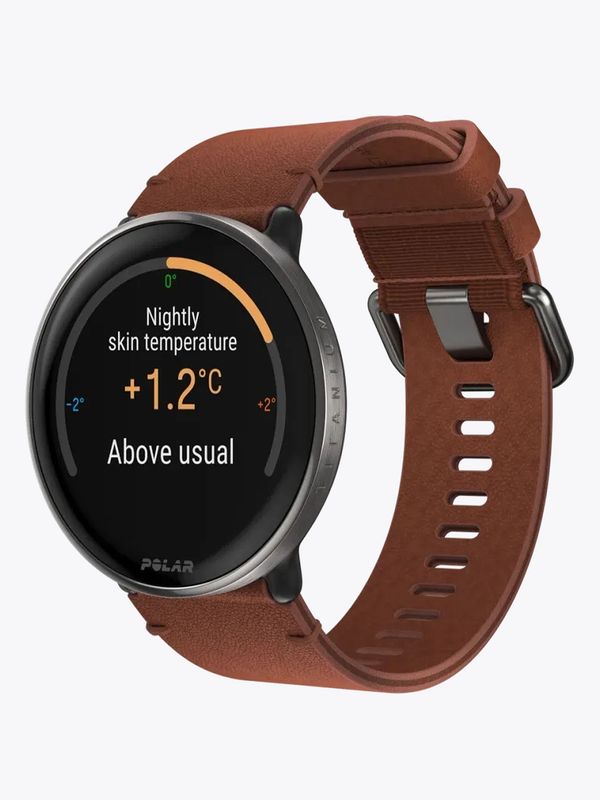 Polar Ignite 3 - Titanium Leather (+ Ekstra Silikonreim)
