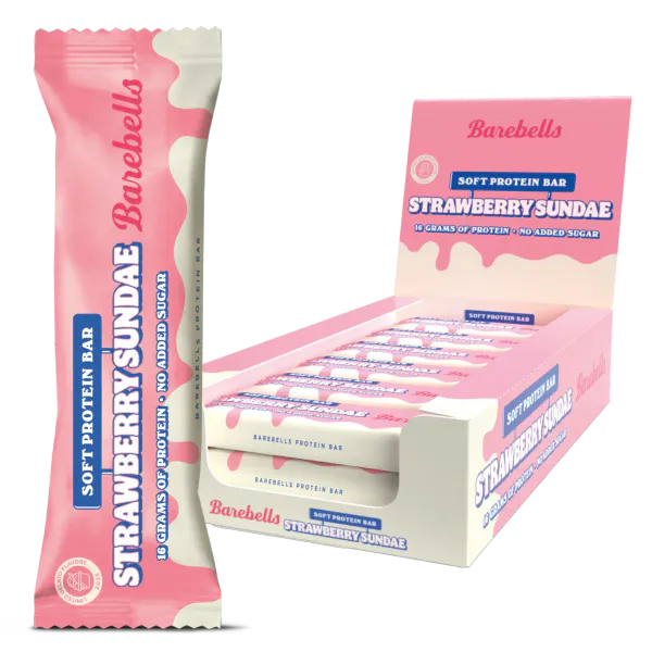 Hovedbilde Barebells Proteinbar - Strawberry Sundae 55g