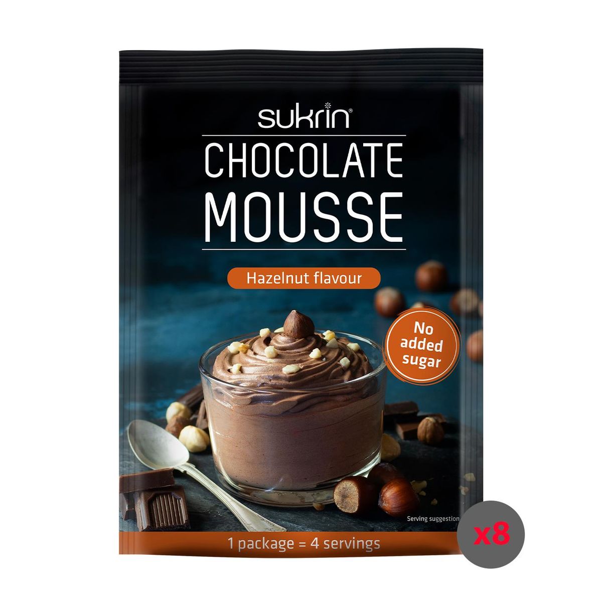 Sukrin Chocolate Mousse - Hazelnut (8x83g)