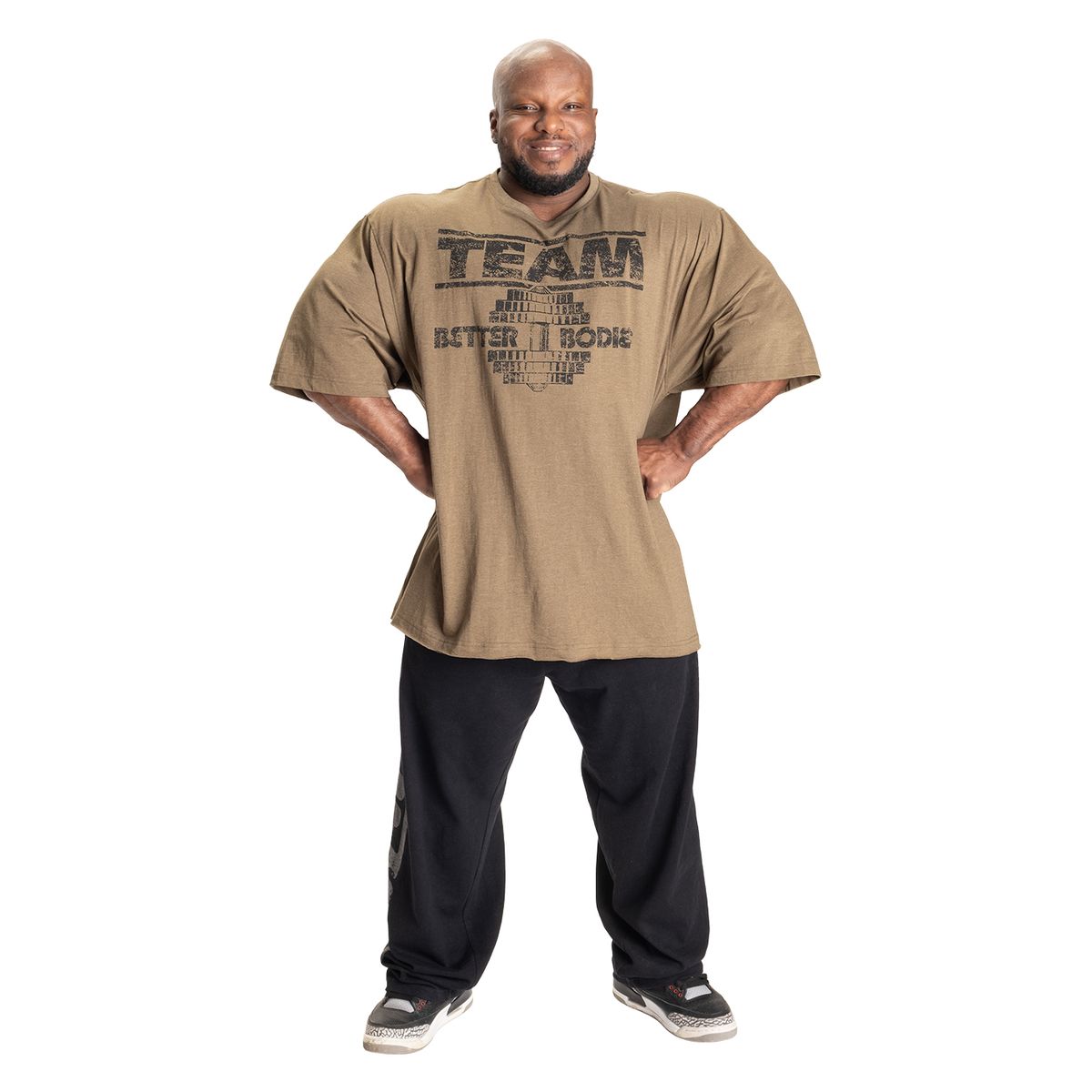 Better Bodies Team Pump Cover Iron Tee - Army Green Melan