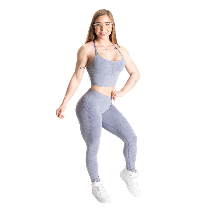 Better Bodies Rockaway Mid Waist - Light Blue Melange