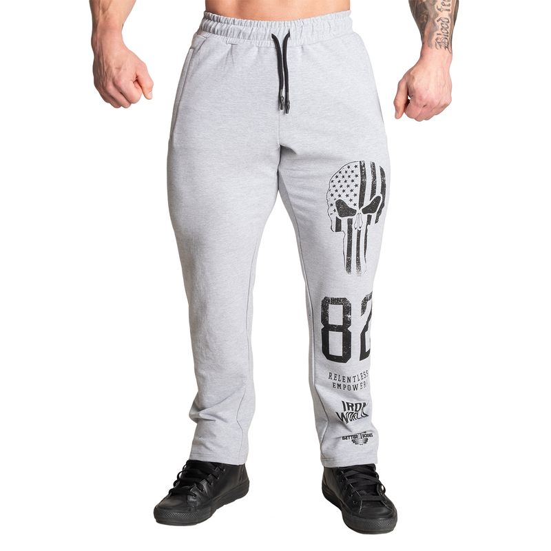 Better Bodies Graphic Standard Sweatpant - Light Grey Melange