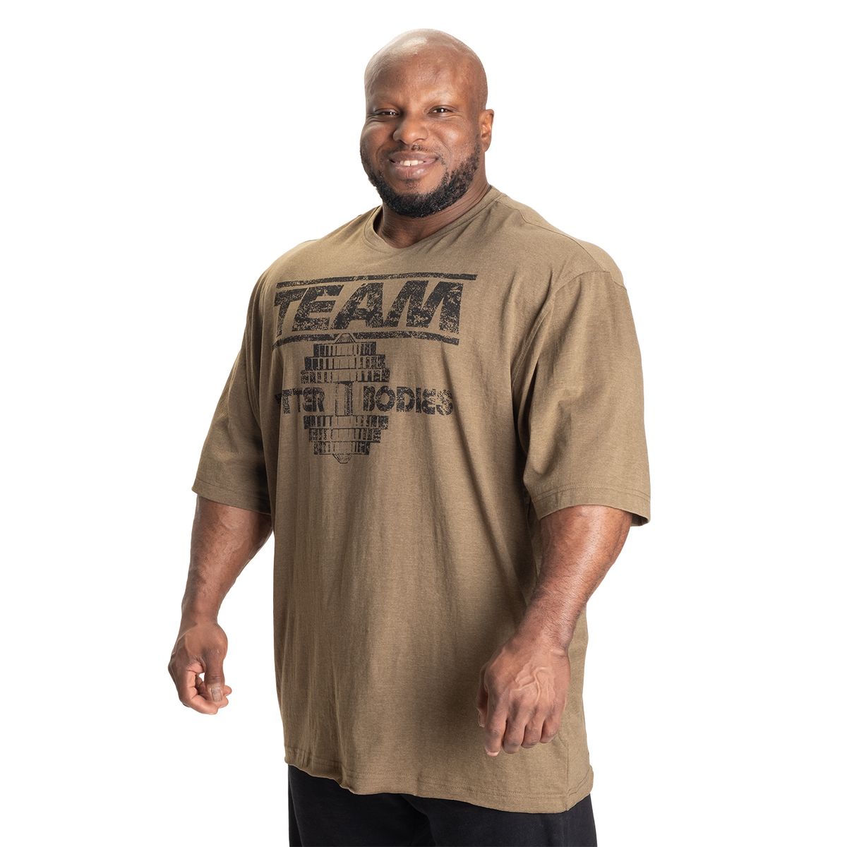 Better Bodies Team Pump Cover Iron Tee - Army Green Melan