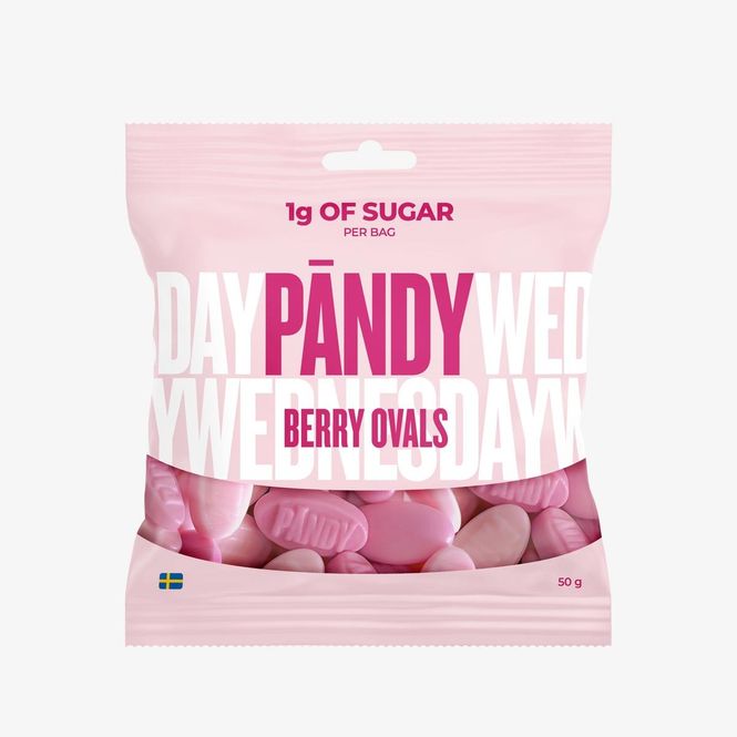 Hovedbilde Pandy Candy  - Berry Ovals 50g
