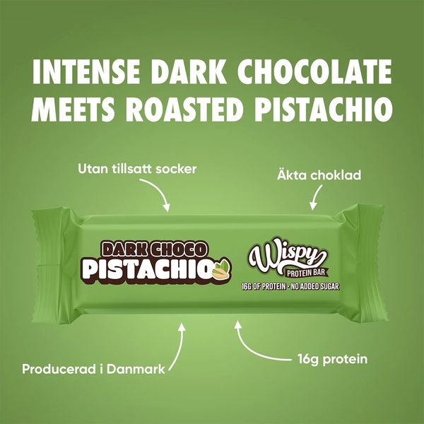 Hovedbilde Wispy Proteinbar - Dark Choco Pistachio 55g