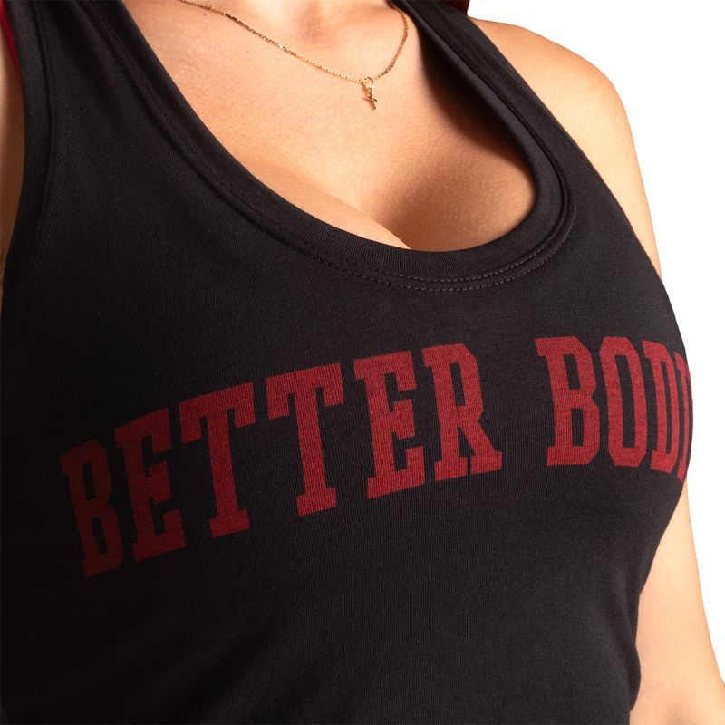 Better Bodies BB Crop T-Back - Black/Red