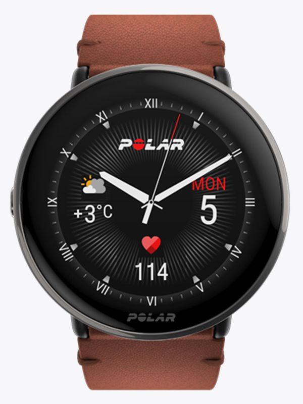 Polar Ignite 3 - Titanium Leather (+ Ekstra Silikonreim)